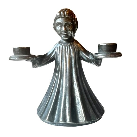 Choir Boy Candle Holder Made in Italy Metal - Picture 1 of 10